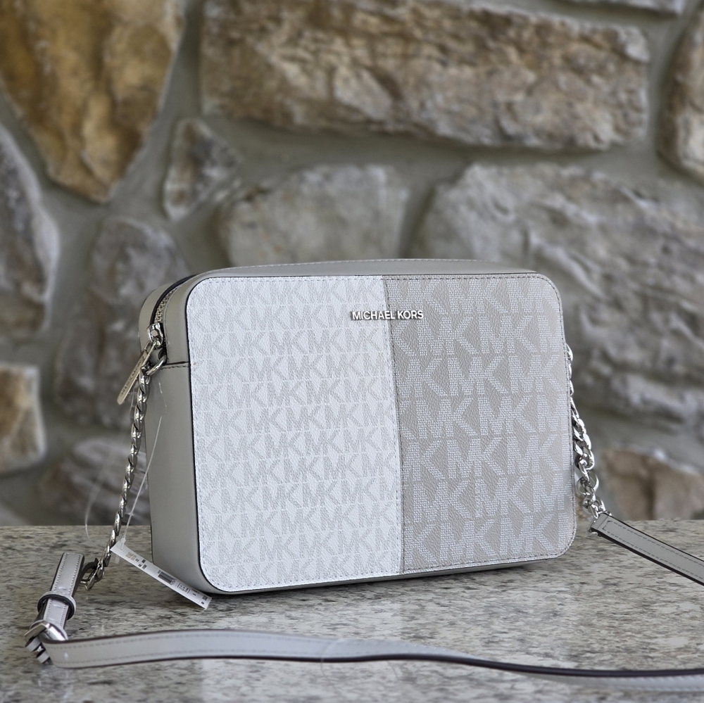 Michael Kors Jet Set Logo Color-Block LG Crossbody - Picture 1 of 6